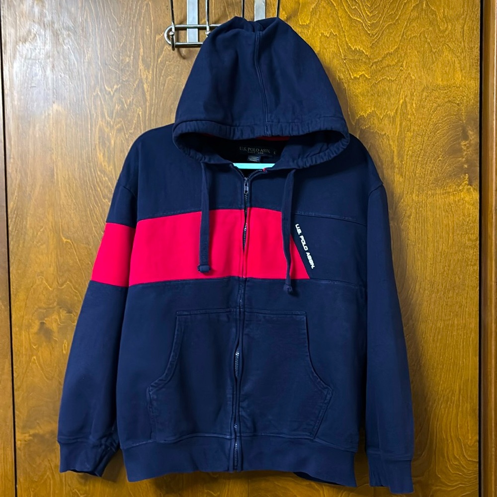 U.S. POLO ASSN. Fleece zip-up hoodie  - Large